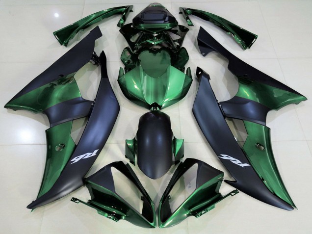 Lojas Carenagens Moto Yamaha R6 2008-2016 - Verde Preto Fosco