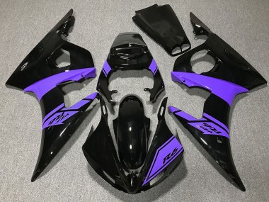 Lojas Carenagens Moto Yamaha R6 2003-2004 - Preto Brilhante Roxo