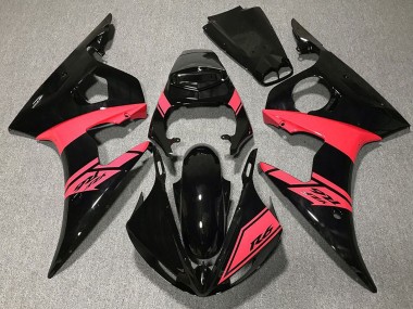 Lojas Carenagens Moto Yamaha R6 2003-2004 - Preto Brilhante Rosa