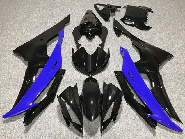 Lojas Carenagens Moto Yamaha R6 2008-2016 - Azul Preto Brilhante