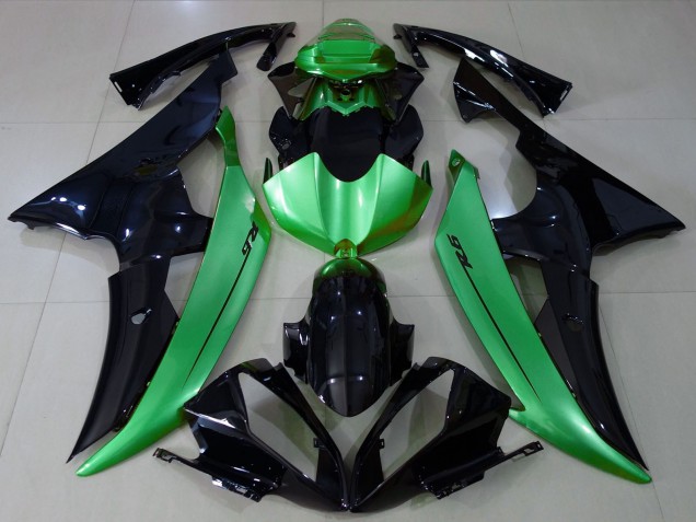 Lojas Carenagens Moto Yamaha R6 2008-2016 - Verde Preto Brilhante
