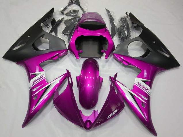 Lojas Carenagens Moto Yamaha R6 2003-2004 - Rosa Branco Preto Fosco