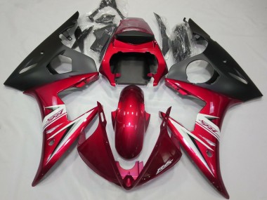 Lojas Carenagens Moto Yamaha R6 2003-2004 - Vermelho Branco Preto Fosco
