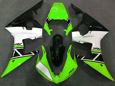 Lojas Carenagens Moto Yamaha R6 2003-2004 - Verde Branco Preto Brilhante