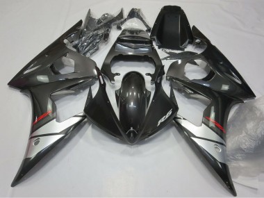 Lojas Carenagens Moto Yamaha R6 2005 - Preto Brilhante Prata