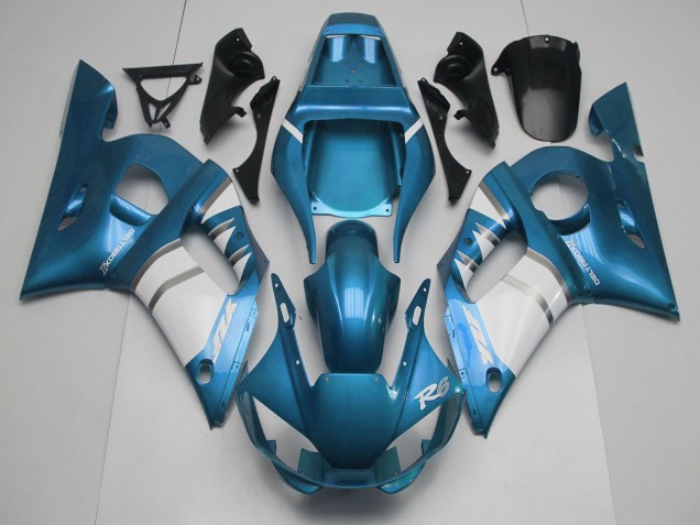Lojas Carenagens Moto Yamaha R6 1998-2002 - Azul Branco Prata