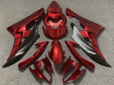 Lojas Carenagens Moto Yamaha R6 2006-2007 - Vermelho Preto Fosco