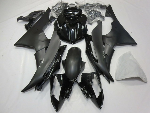 Lojas Carenagem Moto Yamaha R6 2008-2016 - Preto Brilhante Preto Fosco