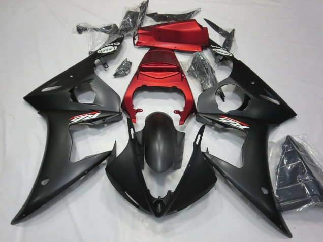 Lojas Carenagens Moto Yamaha R6 2003-2004 - Vermelho Preto Fosco