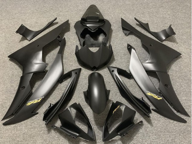 Lojas Carenagens Moto Yamaha R6 2008-2016 - Cinzento Fosco Preto Ouro Decalques