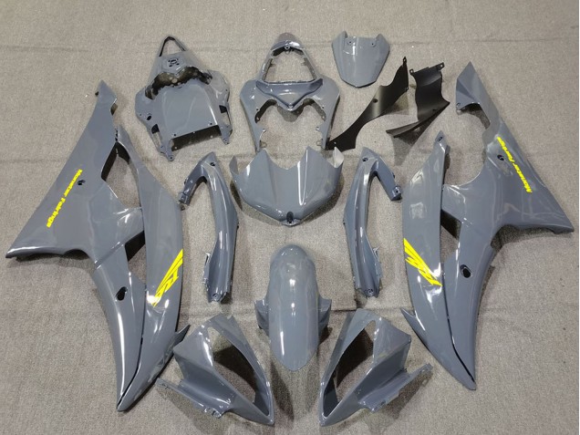 Lojas Carenagens Moto Yamaha R6 2008-2016 - Nardo Cinzento Alta Visibilidade Amarelo Decalques