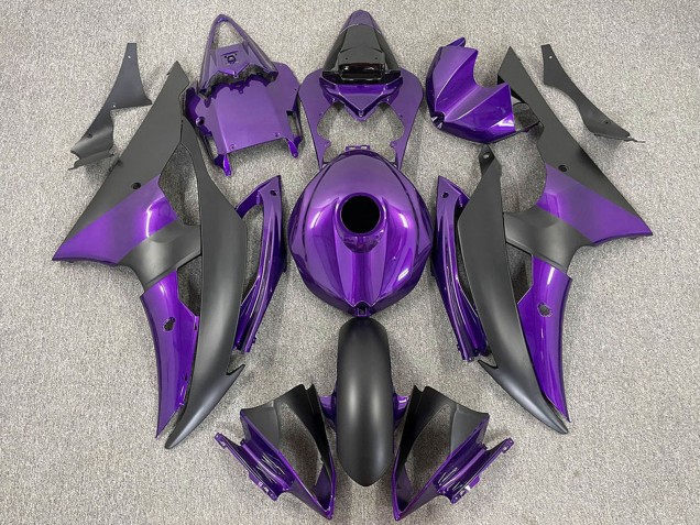 Lojas Carenagens Moto Yamaha R6 2008-2016 - Roxo Preto Fosco