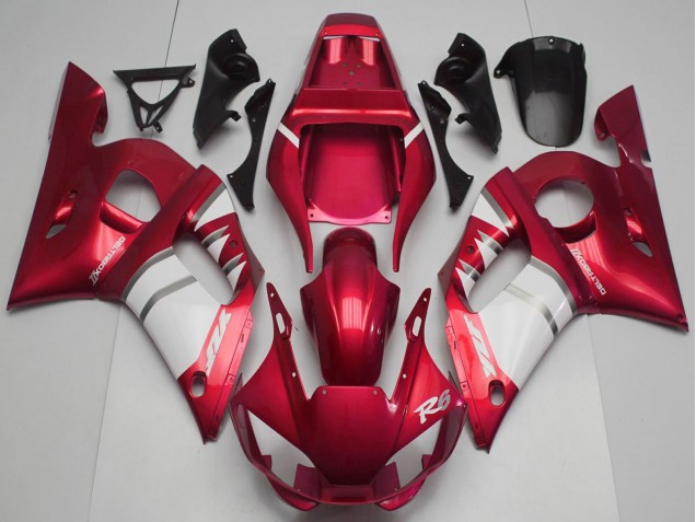 Lojas Carenagens Moto Yamaha R6 1998-2002 - Vermelho Branco