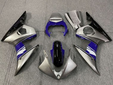 Lojas Carenagens Moto Yamaha R6 2003-2004 - Prata Azul Preto Brilhante