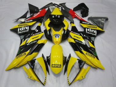 Lojas Carenagens Moto Yamaha R6 2006-2007 - Amarelo Preto Vermelho Motul Monstro