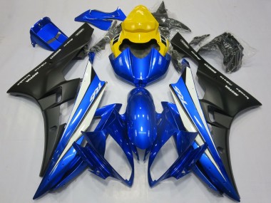 Lojas Carenagens Moto Yamaha R6 2006-2007 - Amarelo Azul Branco Preto Fosco Motul