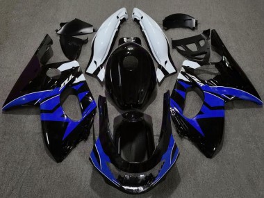 Lojas Carenagens Moto Yamaha YZF600R Thundercat 1996-2007 - Preto Brilhante Azul Branco