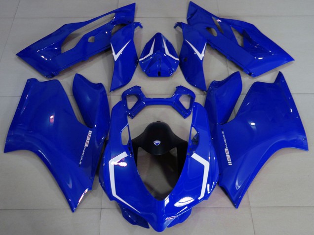 Lojas Carenagens Moto Ducati 1199 2011-2014 - Azul Brilhante Branco