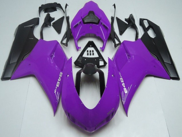 Lojas Carenagens Moto Ducati 848 2007-2014 - Roxo Preto Fosco
