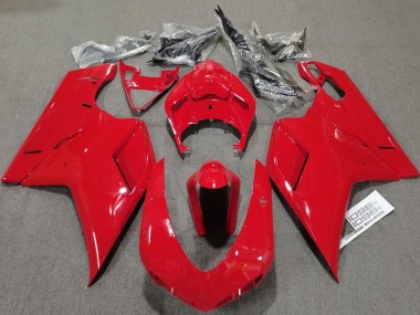 Lojas Carenagens Moto Ducati 848 1098 1198 2007-2014 - Vermelho Brilhante Plano
