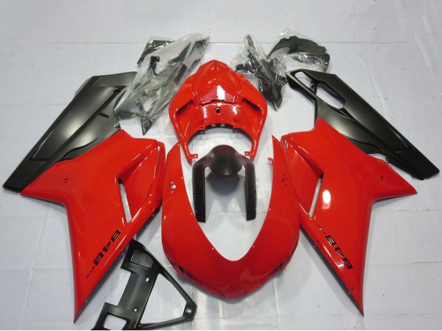 Lojas Carenagens Moto Ducati 848 2007-2014 - Vermelho Preto Fosco