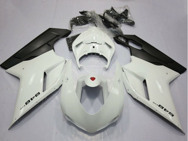 Lojas Carenagens Moto Ducati 848 2007-2014 - Branco Pérola Preto Fosco