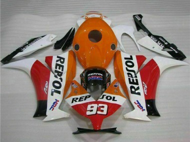 Lojas Carenagem Moto Honda CBR1000RR 2012-2016 - Branco Laranja Vermelho Preto Brilhante HRC Repsol 93