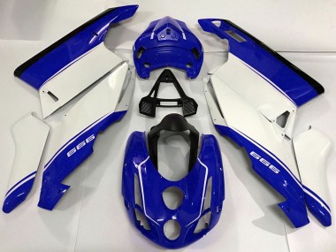Lojas Carenagens Moto Ducati 999 2003-2004 - Branco Azul Preto