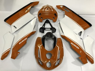 Lojas Carenagens Moto Ducati 999 2003-2004 - Branco Brown Preto