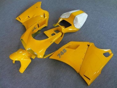 Lojas Carenagens Moto Ducati 748 1993-2005 - Branco Amarelo