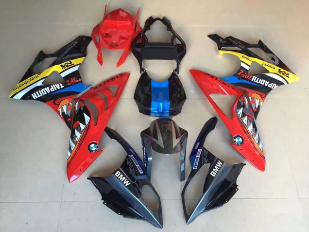 Lojas Carenagens Moto BMW S1000RR 2009-2014 - Amarelo Azul Vermelho Preto Tubarão