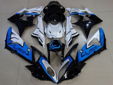 Lojas Carenagens Moto BMW S1000RR 2009-2014 - Branco Azul Preto Brilhante Alpha