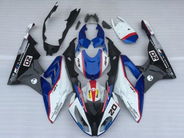 Lojas Carenagens Moto BMW S1000RR 2017-2018 - Branco Azul Vermelho Preto Brilhante OEM Estilo