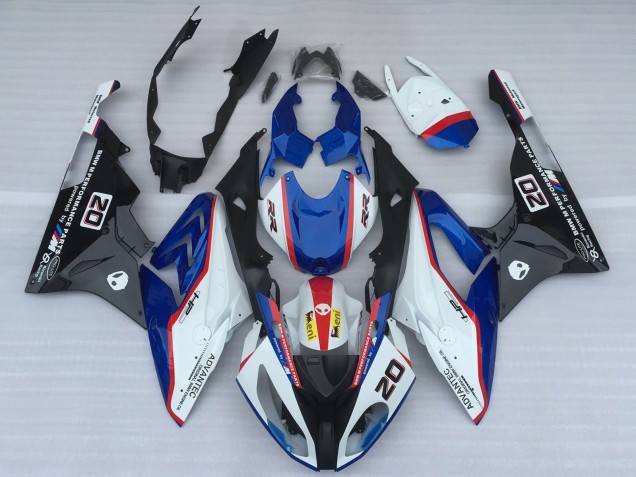 Lojas Carenagens Moto BMW S1000RR 2017-2018 - Branco Azul Vermelho Preto Brilhante OEM Estilo