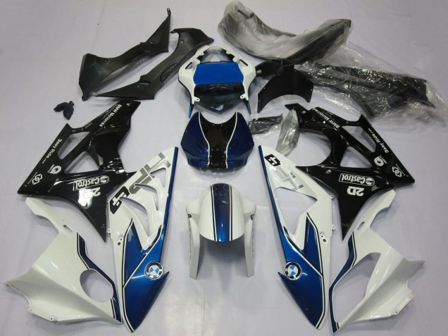 Lojas Carenagens Moto BMW S1000RR 2017-2018 - Branco Azul Preto Brilhante