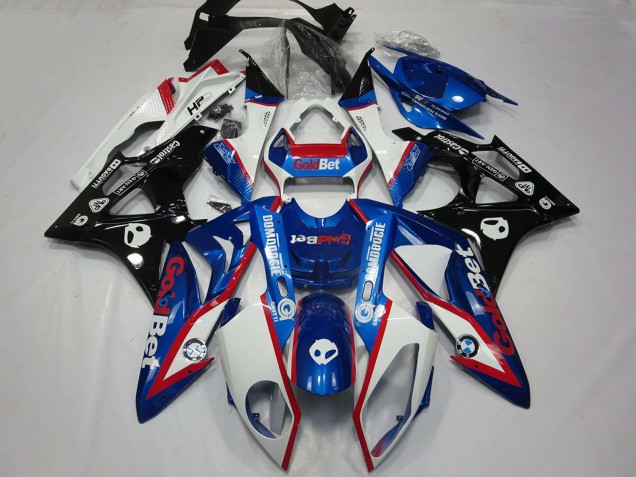 Lojas Carenagens Moto BMW S1000RR 2009-2014 - Branco Vermelho Azul Preto Brilhante OuroBet HP