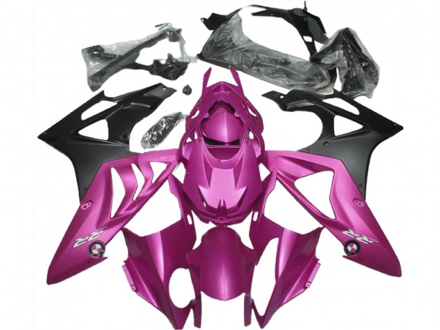 Lojas Carenagens Moto BMW S1000RR 2009-2014 - Rosa Choque Preto Fosco
