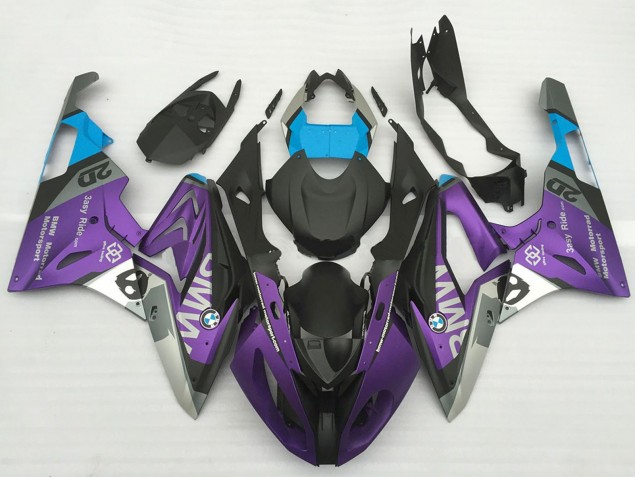 Lojas Carenagens Moto BMW S1000RR 2017-2018 - Prata Roxo Azul Preto Fosco