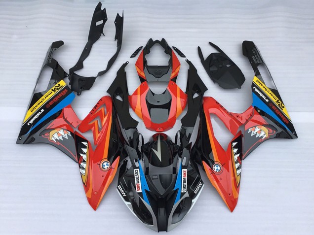 Lojas Carenagens Moto BMW S1000RR 2015-2016 - Vermelho Preto Brilhante Tubarão