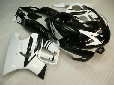 Lojas Carenagens Moto Honda CBR600 F3 1995-1996 - Branco Preto Brilhante