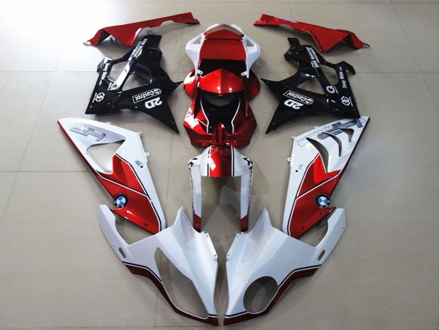 Lojas Carenagens Moto BMW S1000RR 2009-2014 - Branco Vermelho Preto Brilhante