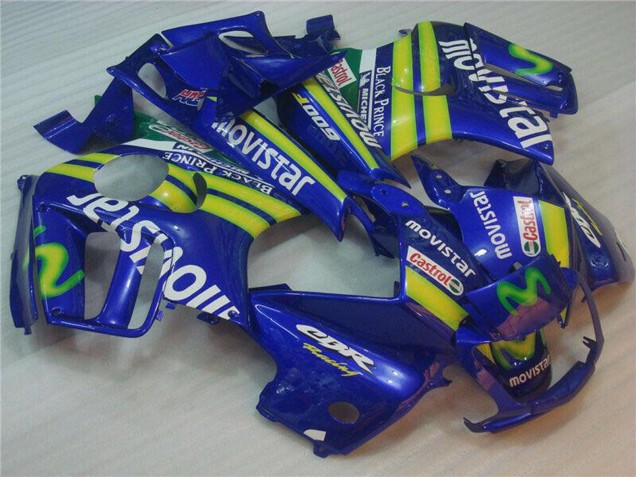 Lojas Carenagens Moto Honda CBR600 F3 1995-1996 - Azul Verde Amarelo MoviStar Vermelho Castrol