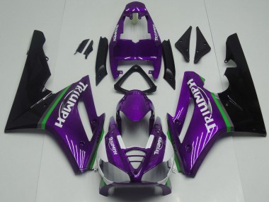 Lojas Carenagens Moto Triumph Daytona 675 2009-2012 - Roxo Verde Preto Brilhante