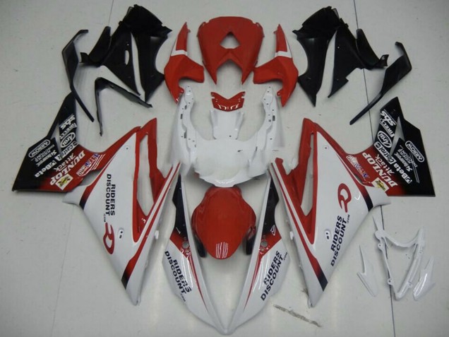 Lojas Carenagem Moto Triumph Daytona 675 2013-2016 - Branco Vermelho Preto Brilhante