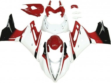 Lojas Carenagens Moto Triumph Daytona 675 2013-2016 - Branco Vermelho Preto Brilhante