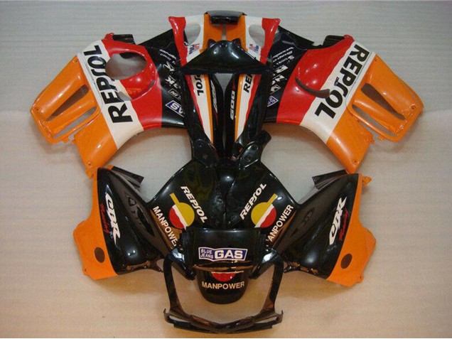 Lojas Carenagens Moto Honda CBR600 F3 1995-1996 - Laranja Branco Vermelho Preto Brilhante Repsol