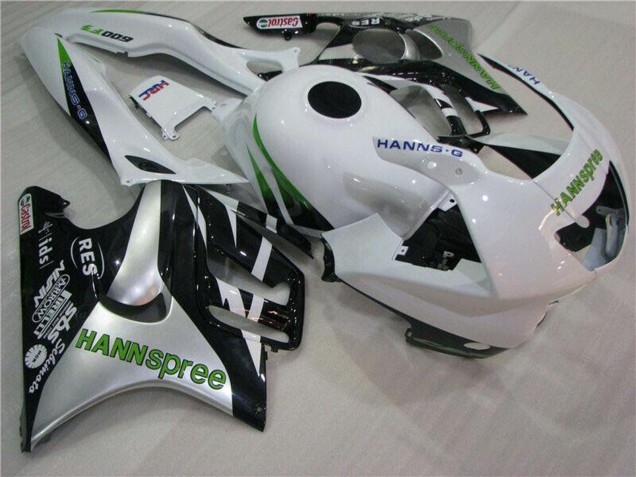 Lojas Carenagens Moto Honda CBR600 F3 1995-1996 - Branco Prata Verde Hannspree