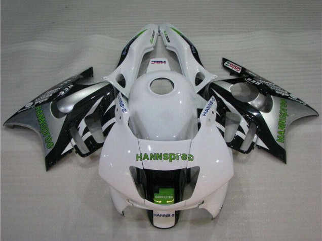 Lojas Carenagens Moto Honda CBR600 F3 1995-1996 - Branco Prata Verde Hannspree