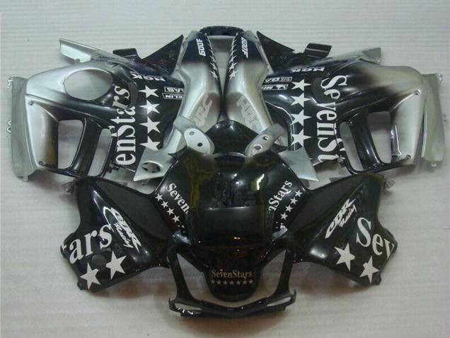Lojas Carenagens Moto Honda CBR600 F3 1995-1996 - Prata Preto Brilhante SevenStars