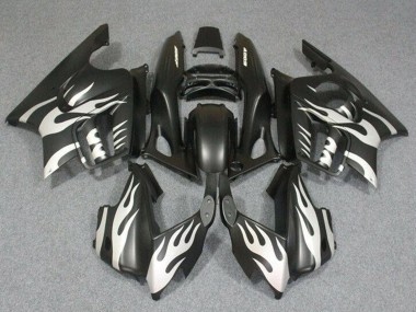 Lojas Carenagens Moto Honda CBR600 F3 1995-1996 - Branco Preto Fosco Chama